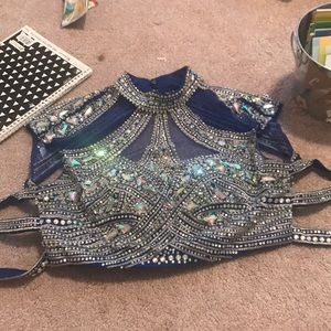 Two piece prom dress